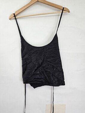 Slipintosoft Silk Cami Womens L Black Pure Silk Luxury Minimalist Sleepwear Top